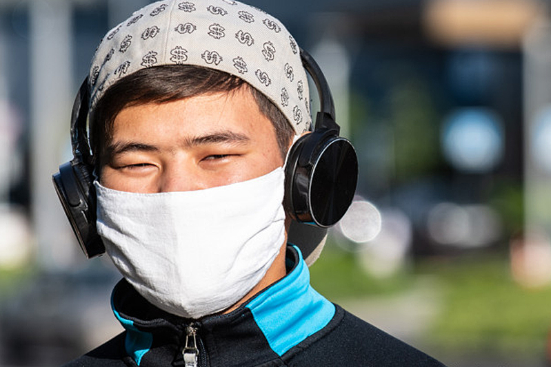 Ношение масок в общественных местах в Кыргызстане 2020. 30 Маска.
